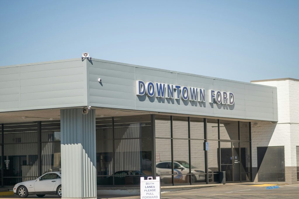 car dealership shop front