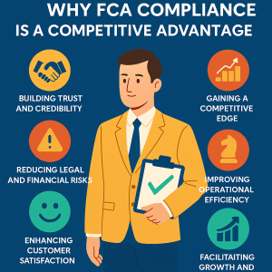 An image summarising why FCA compliance is a competitive advantage to your business.